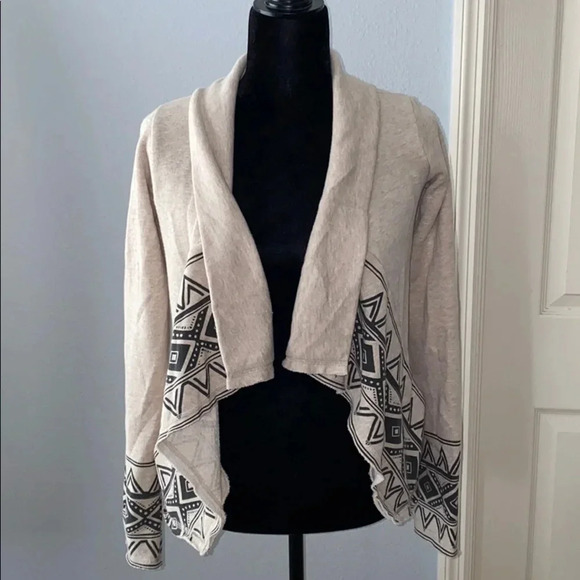 Billabong Sweaters - Billabong Aztec Fleece Open Front Boho Cardigan - E